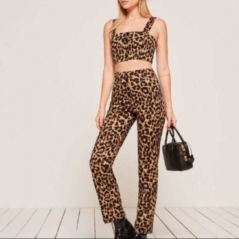 Reformation Leopard Pants